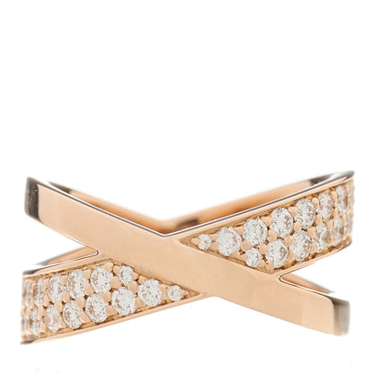 Tiffany 18K Rose Gold Diamond Atlas X Wide Ring 54 7 1 of 5