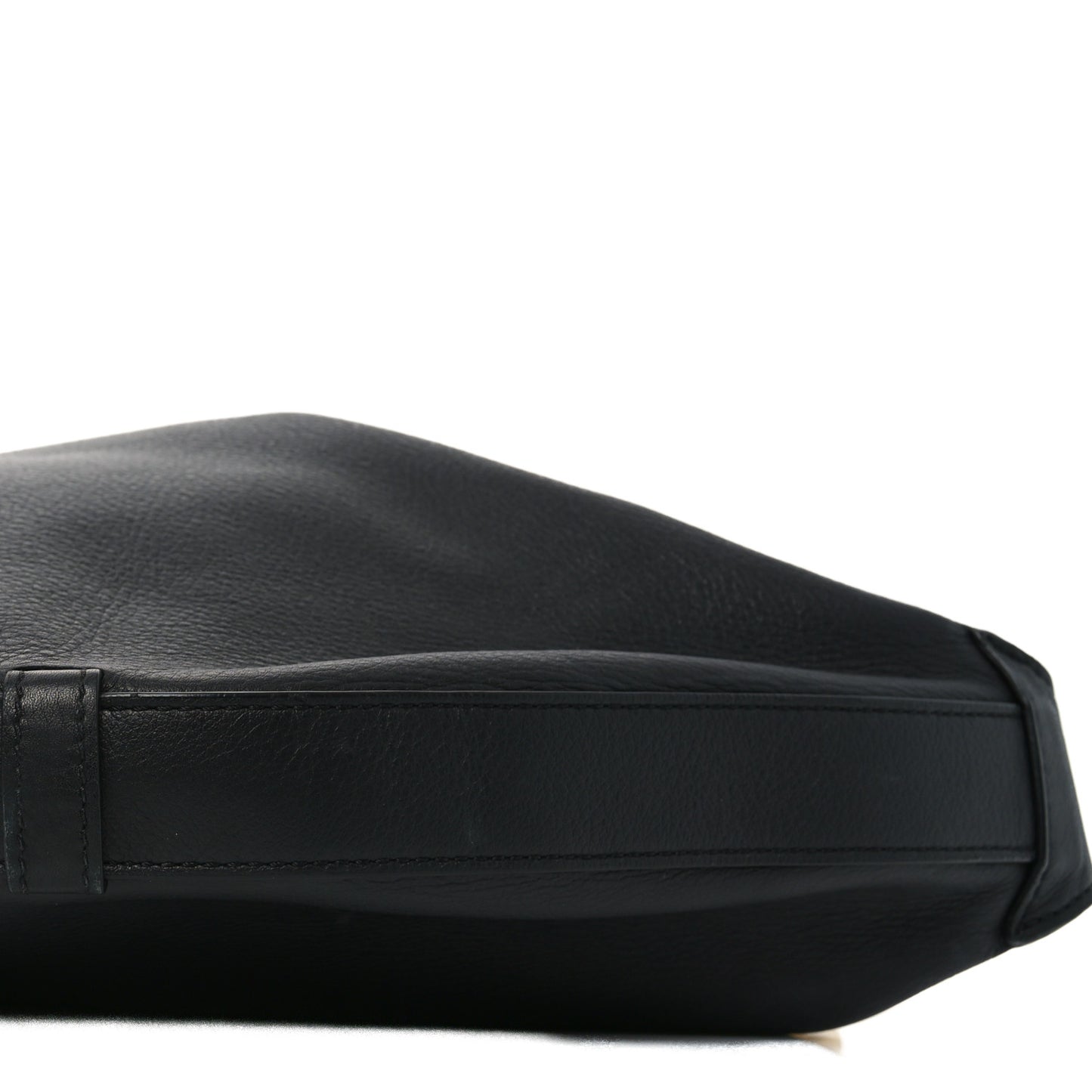 Supple Calfskin Medium Strap Leandre Shoulder Bag Black