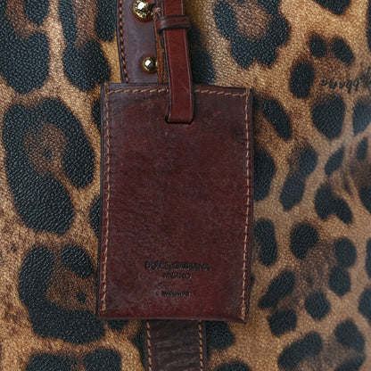 Dolce & Gabbana Coated Canvas Leopard Print Tote 9 of 15