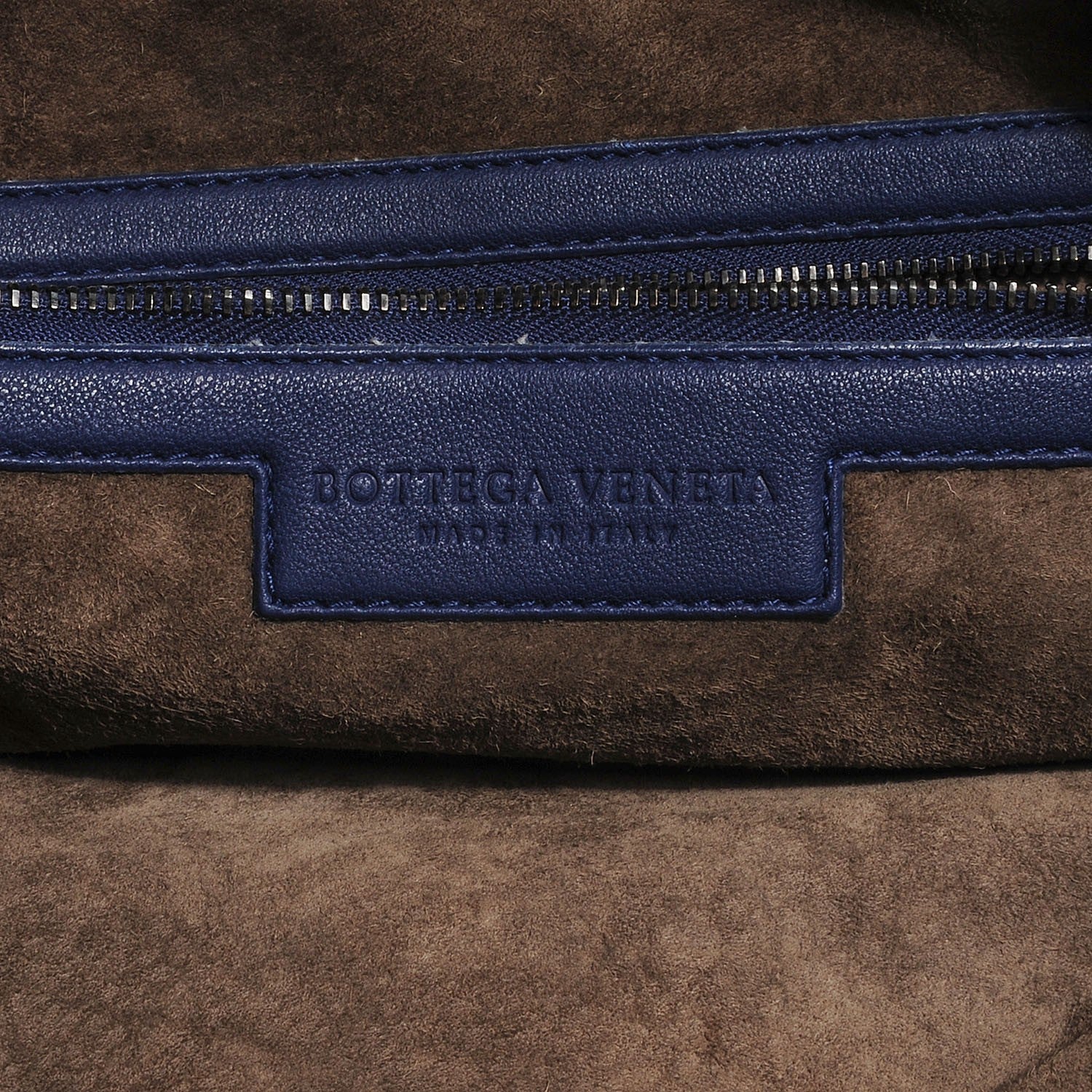 Bottega Veneta Nappa Silk Mini Ponza Devore Fuzzy Maxi Hobo Indigo 5 of 8