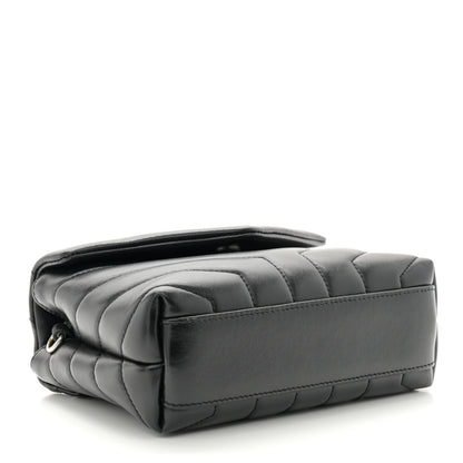 Saint Laurent Calfskin Y Quilted Monogram Toy Loulou Crossbody Bag Black 4 of 12