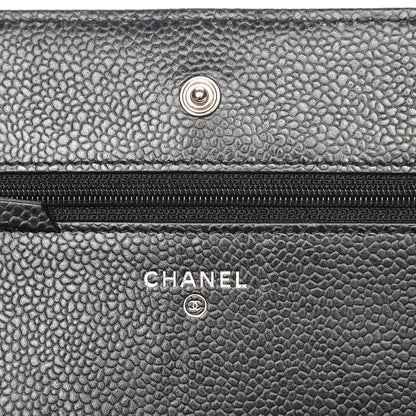 Chanel Caviar Quilted Wallet On Chain WOC Black 6 of 9