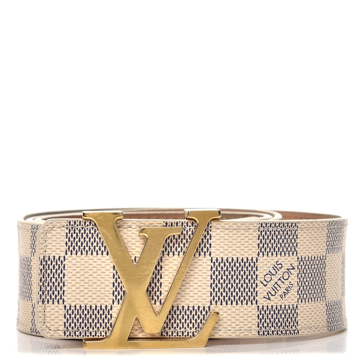Louis Vuitton Damier Azur LV Initiales Belt 85 34 1 of 7