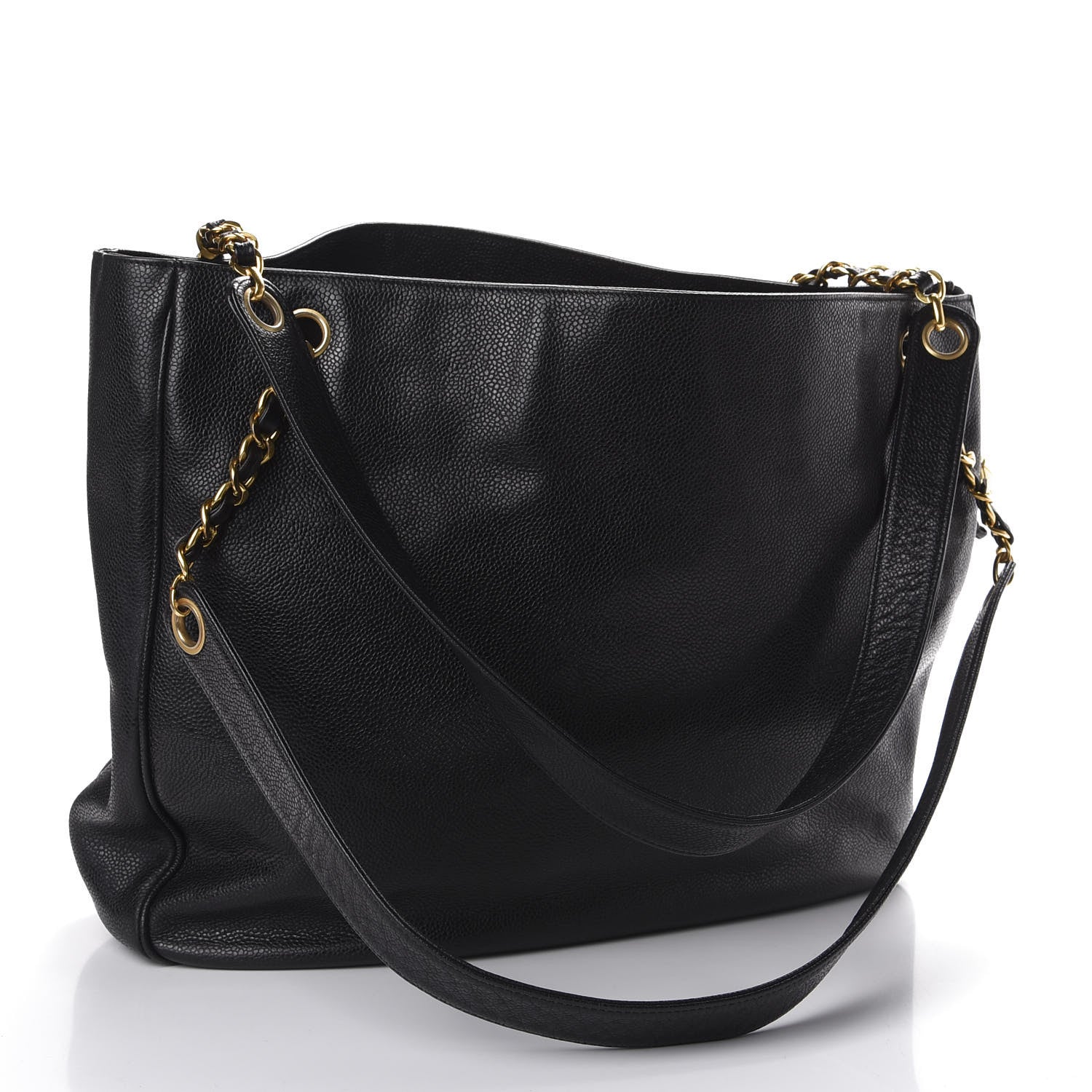 Chanel Caviar Large CC Shoulder Bag Black 3 of 13
