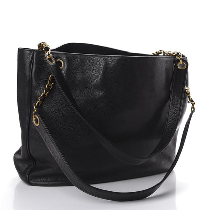 Chanel Caviar Large CC Shoulder Bag Black 3 of 13