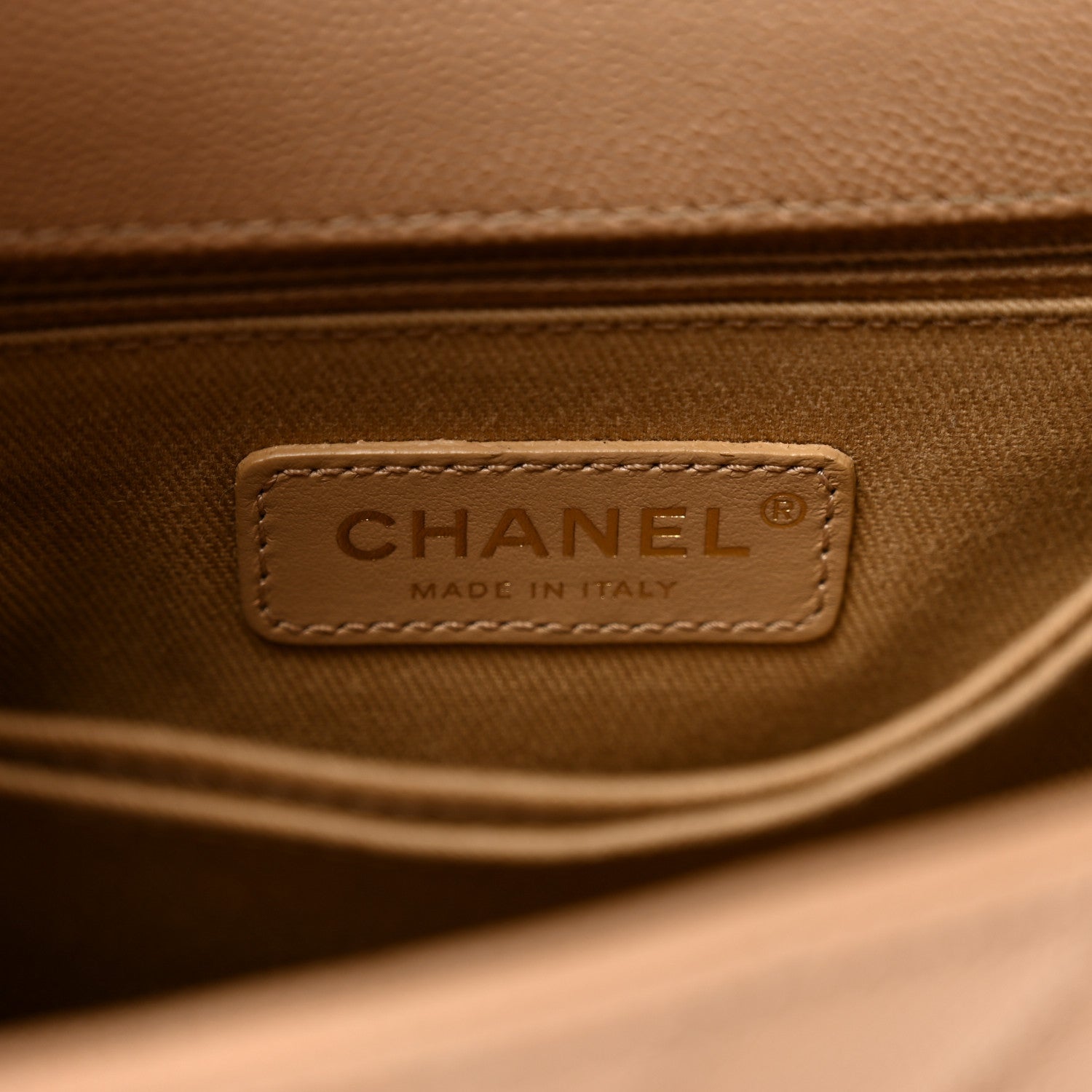 Chanel Caviar Chevron Quilted Mini Coco Handle Flap Beige 6 of 10
