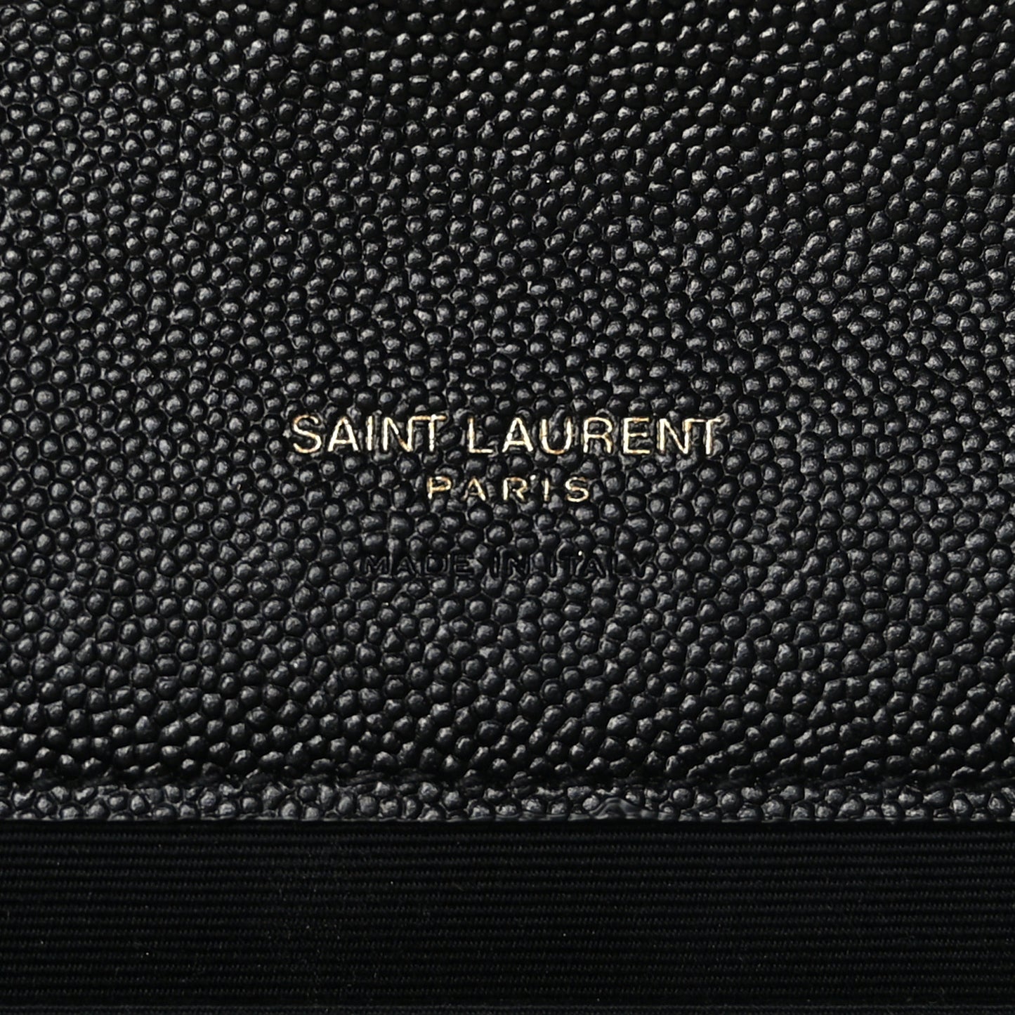 Grain De Poudre Matelasse Chevron Monogram Envelope Clutch Black