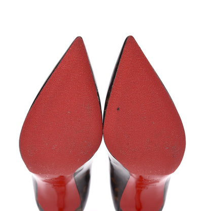 Christian Louboutin Patent Tartaruga Decollete 554 70 Pumps 35 Testa Di Moro 6 of 9