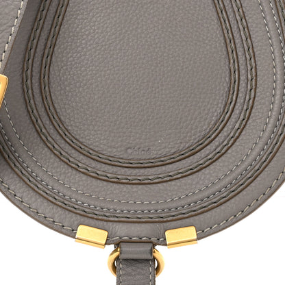 Chloe Calfskin Mini Marcie Round Crossbody Bag Grey 7 of 13