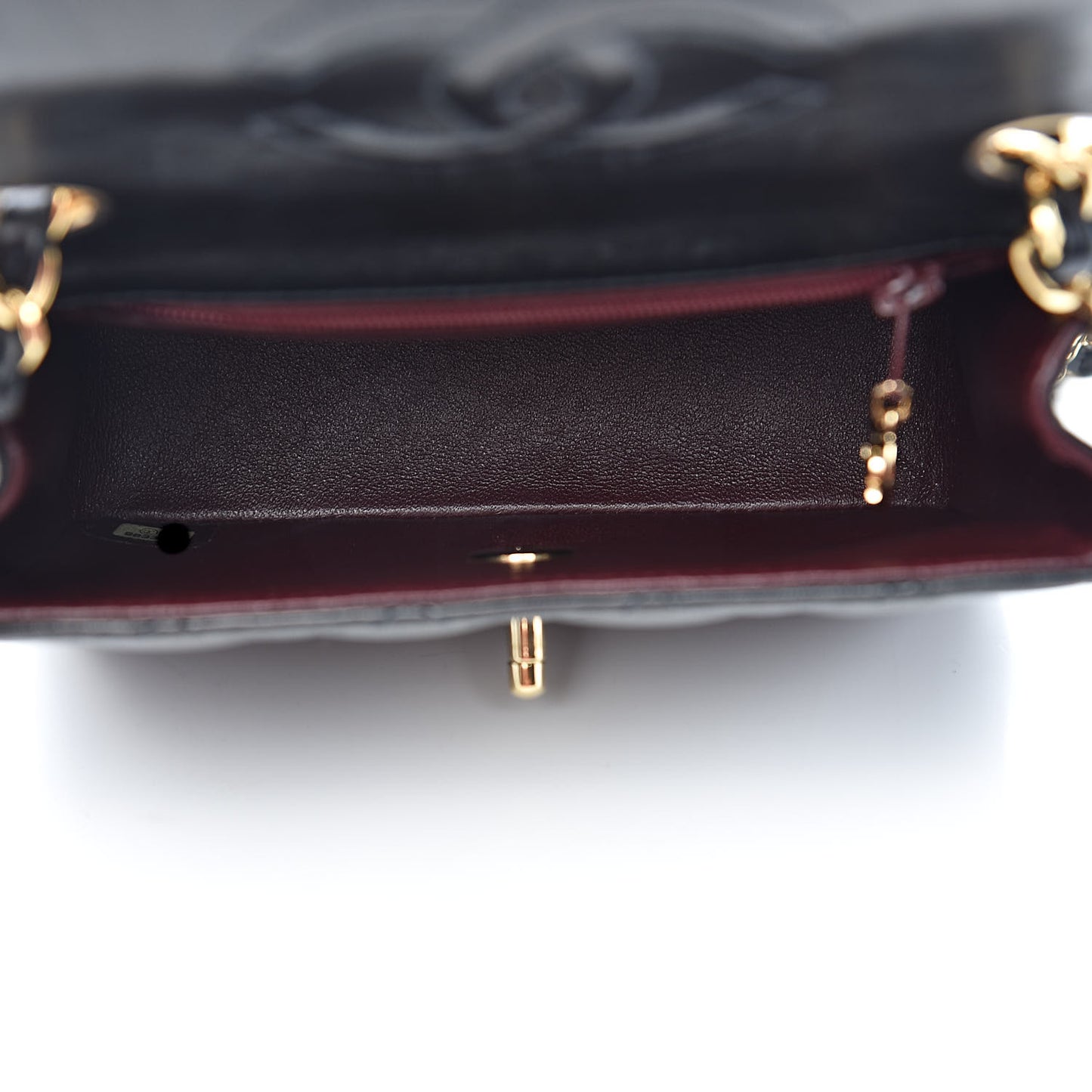 Lambskin Quilted Mini Square Flap Black