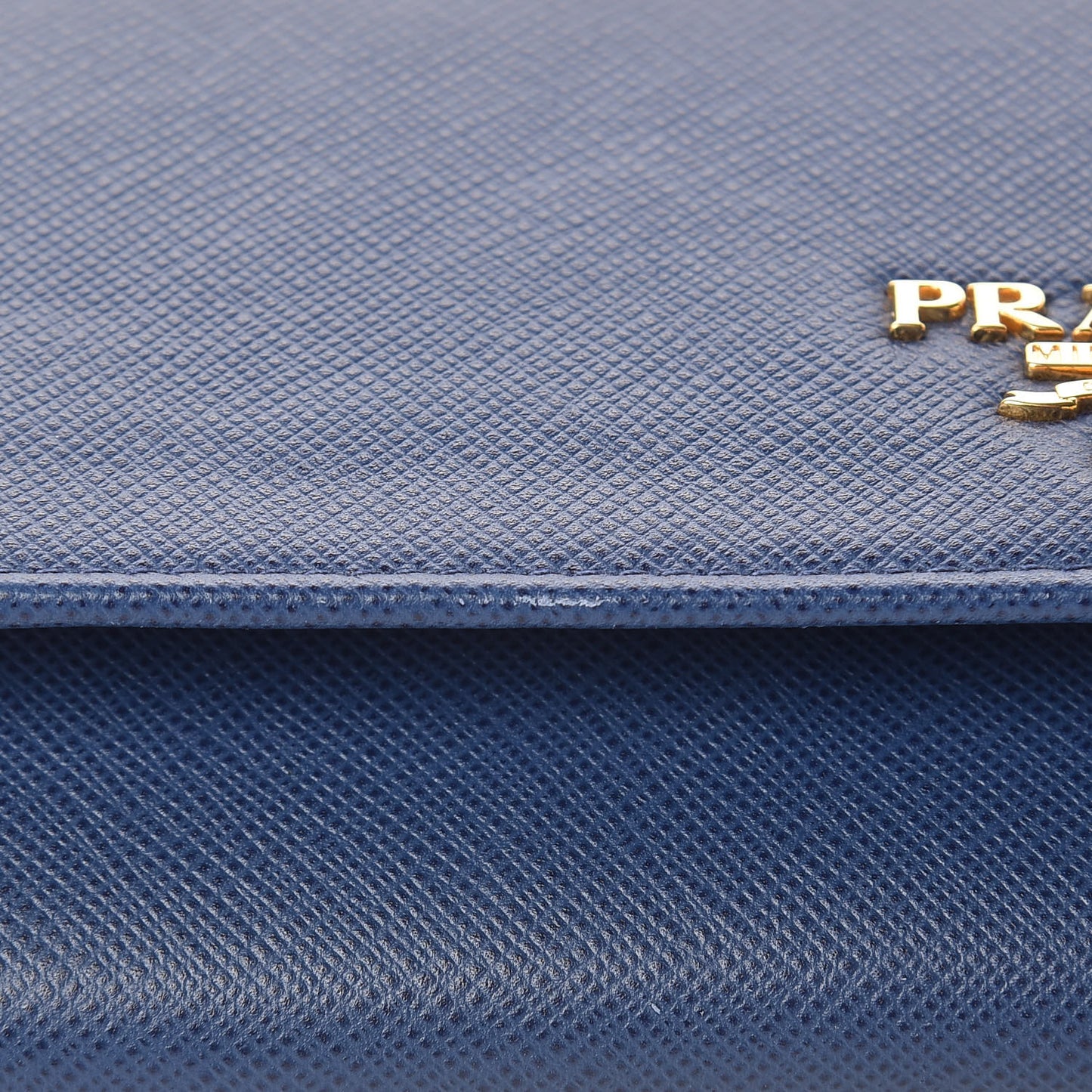 Saffiano Metal Continental Flap Travel Wallet Bluette