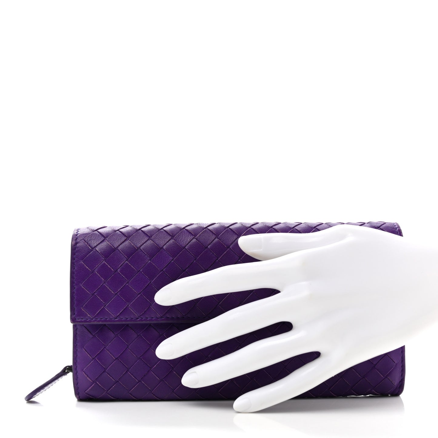 Nappa Intrecciato Continental Flap Wallet Anemone