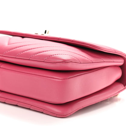 Chanel Lambskin Chevron Quilted Small Trendy CC Dual Handle Flap Bag Pink 8 of 9