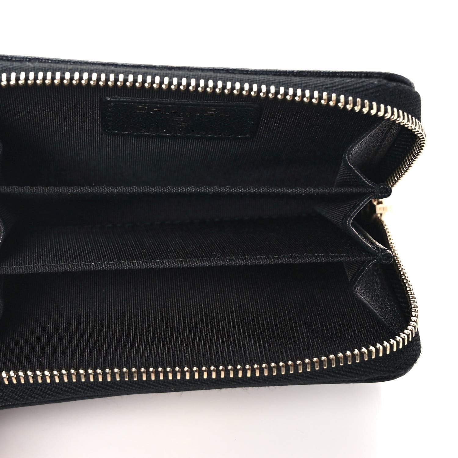 Chanel Sheepskin Quilted Mademoiselle Vintage Zip Coin Purse Beige Black 5 of 8