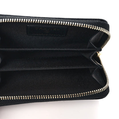 Chanel Sheepskin Quilted Mademoiselle Vintage Zip Coin Purse Beige Black 5 of 8