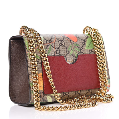 Gucci GG Supreme Monogram Tian Small Padlock Shoulder Bag Beige Multicolor New Acero 3 of 11