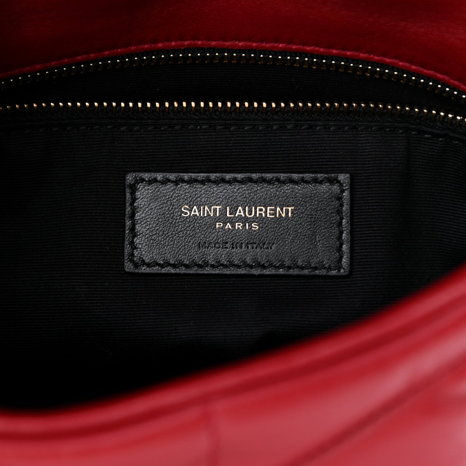 Saint Laurent Lambskin Quilted Toy Loulou Puffer Monogram Chain Satchel Red 6 of 13