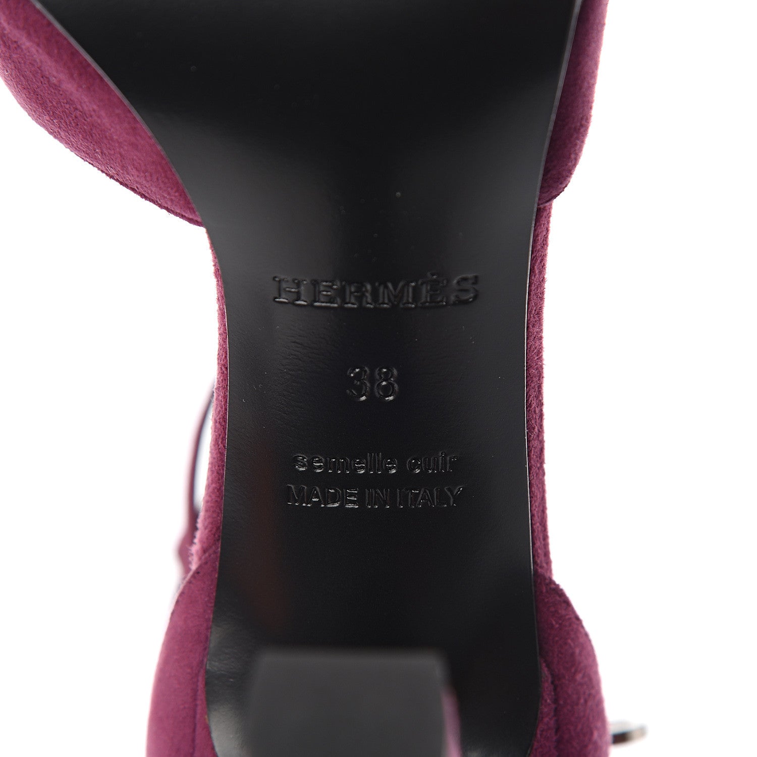 Hermes Chevre Velours Nina Sandals 38 6 of 8