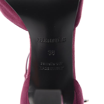 Hermes Chevre Velours Nina Sandals 38 6 of 8