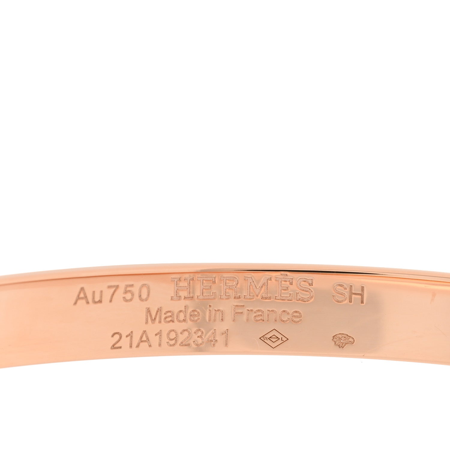 Hermes 18K Rose Gold Diamond PM Kelly Bracelet SH 3 of 4