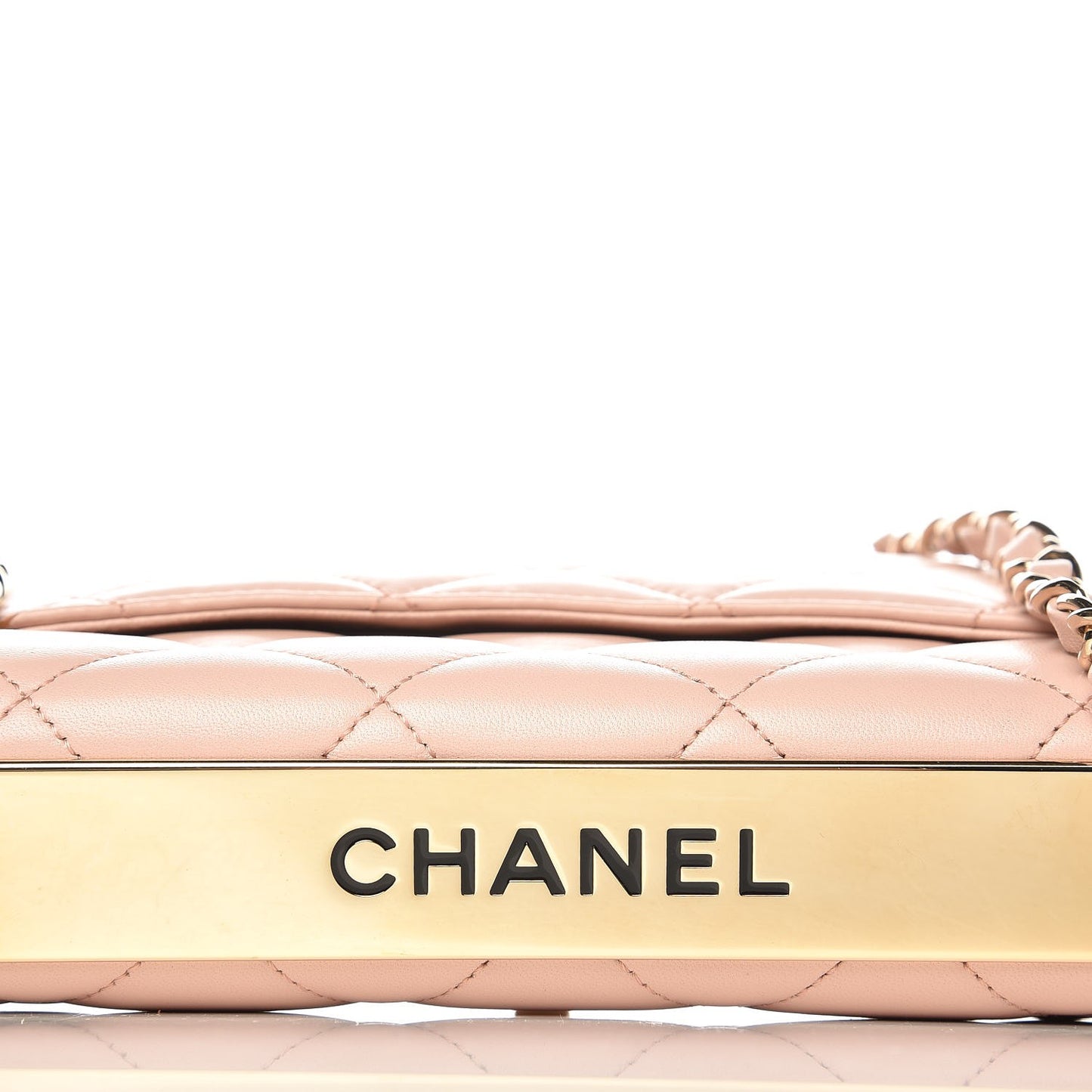 Lambskin Quilted Medium Trendy CC Flap Pink