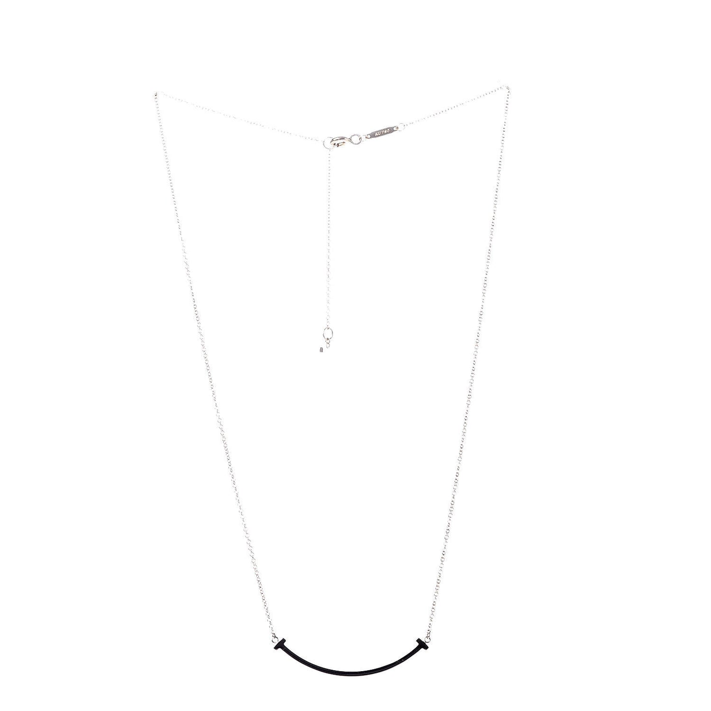 18K Rose Gold Small T Smile Pendant Necklace