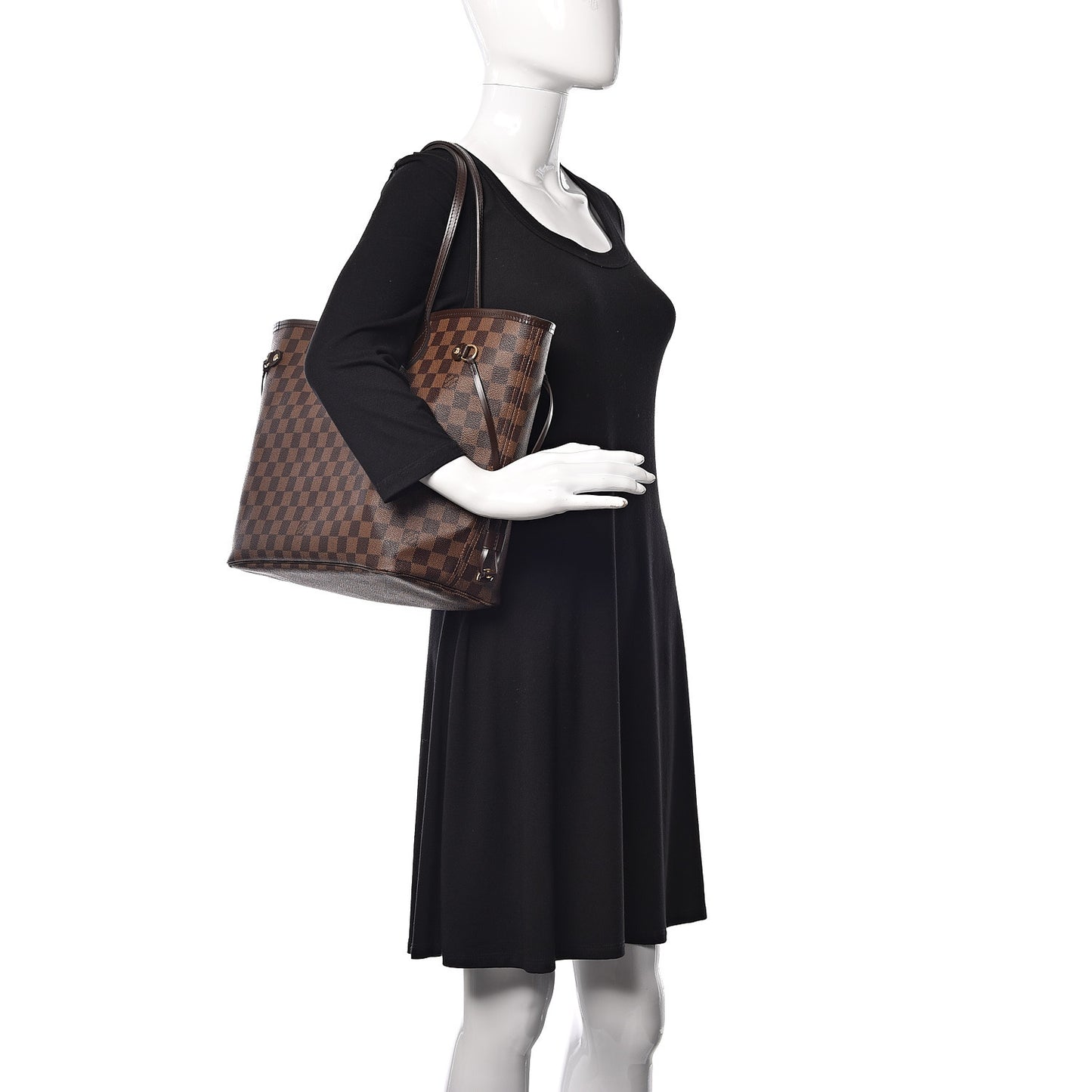 Damier Ebene Neo Neverfull MM Rose Ballerine