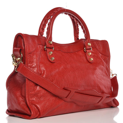 Balenciaga Agneau Giant 12 Gold Hardware City Rouge Lipstick 3 of 8