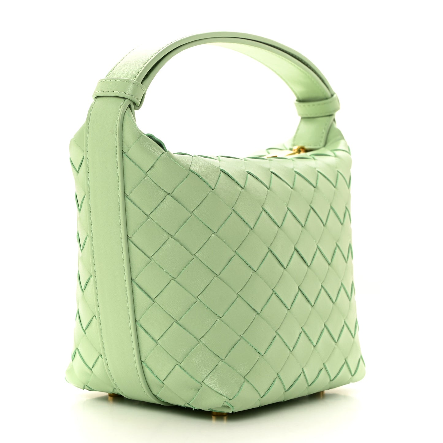 Calfskin Nappa Intrecciato Candy Wallace Fresh Mint