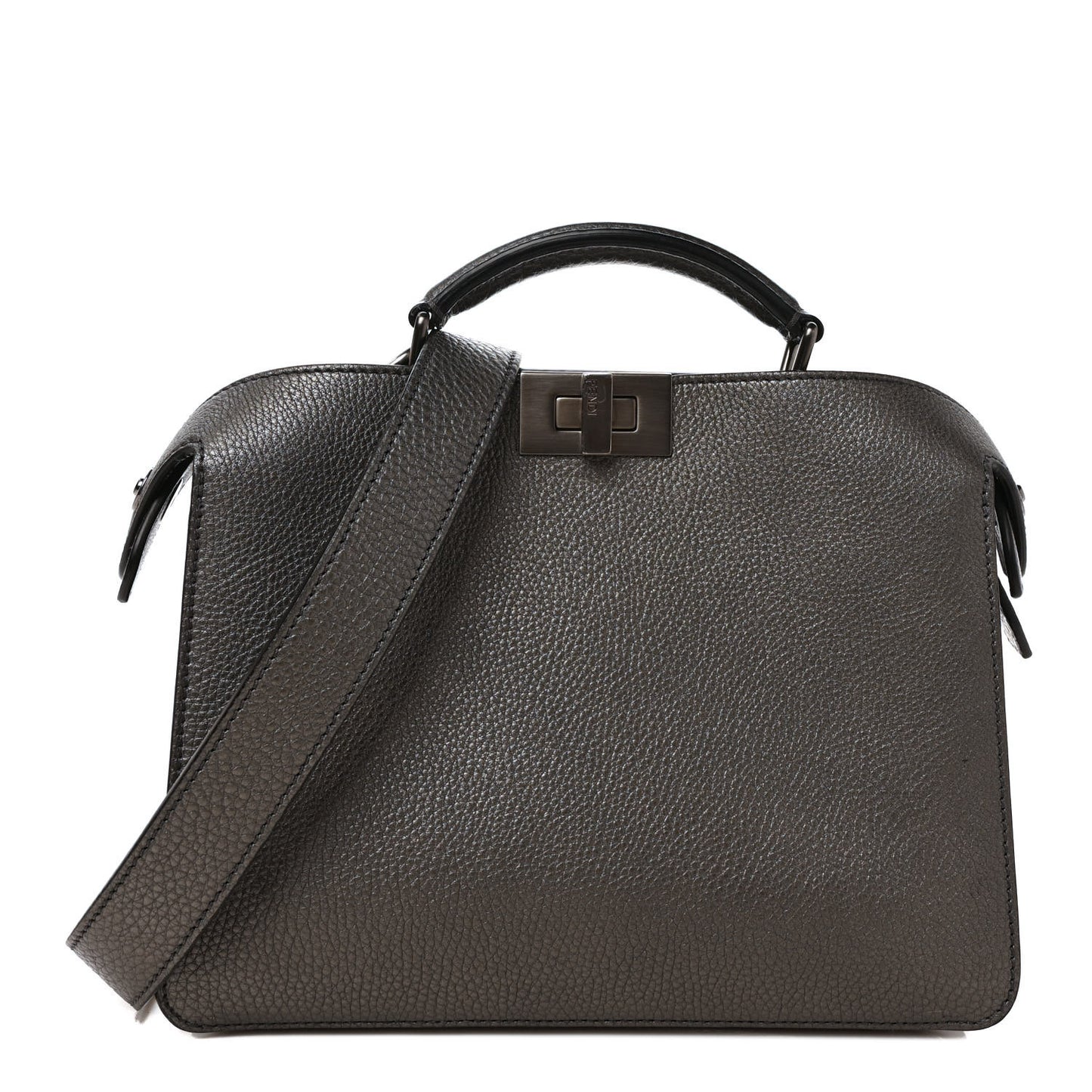 Cuoio Romano Lux Mini Peekaboo I SEE U Satchel Graphite