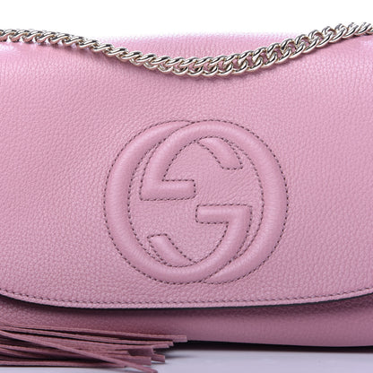 Gucci Pebbled Calfskin Medium Soho Flap Crossbody Pink 11 of 11