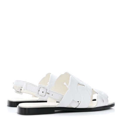 Hermes Nappa Womens Grace Sandals 36.5 White 4 of 12