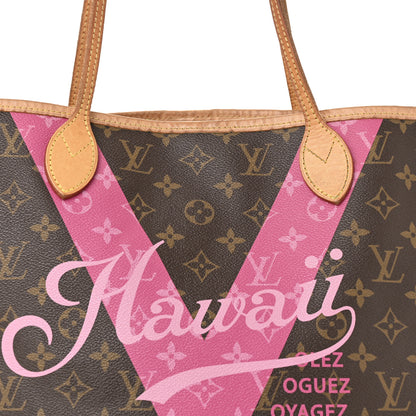 Louis Vuitton Monogram Hawaii V Neverfull MM Hot Pink 9 of 15