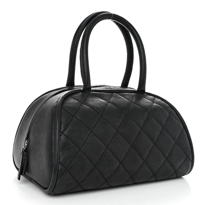 Chanel Calfskin Quilted Small Bowler Black 3 of 10