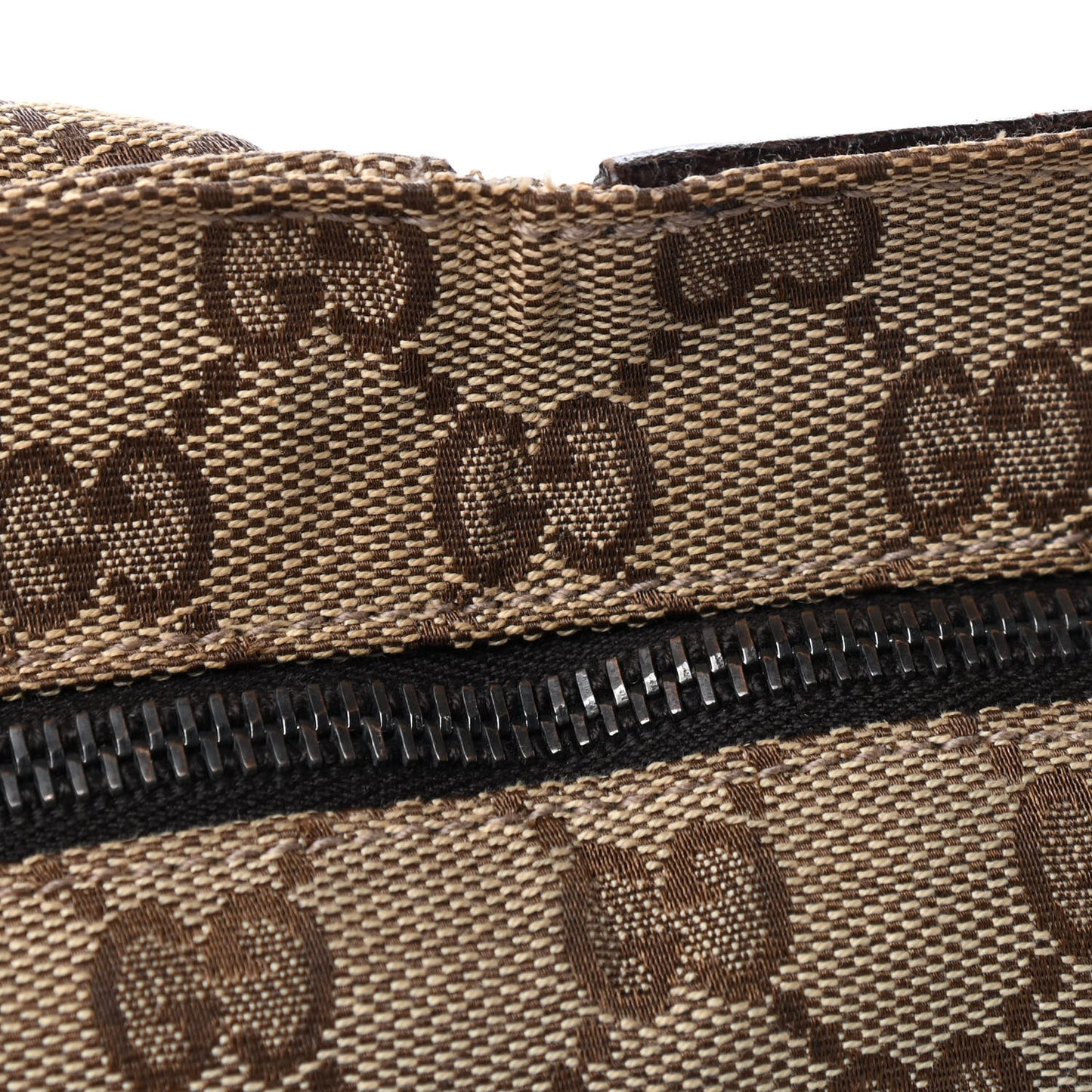 GG Monogram Web Double Pocket Belt Bag Dark Brown