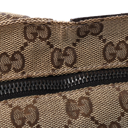 Gucci GG Monogram Web Double Pocket Belt Bag Dark Brown 8 of 10