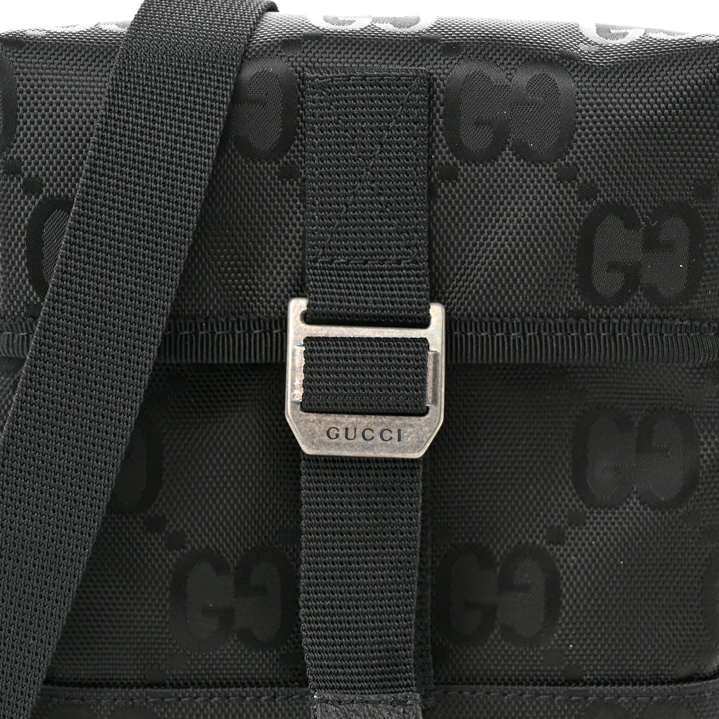 Econyl Nylon Monogram Off The Grid Messenger Bag Black