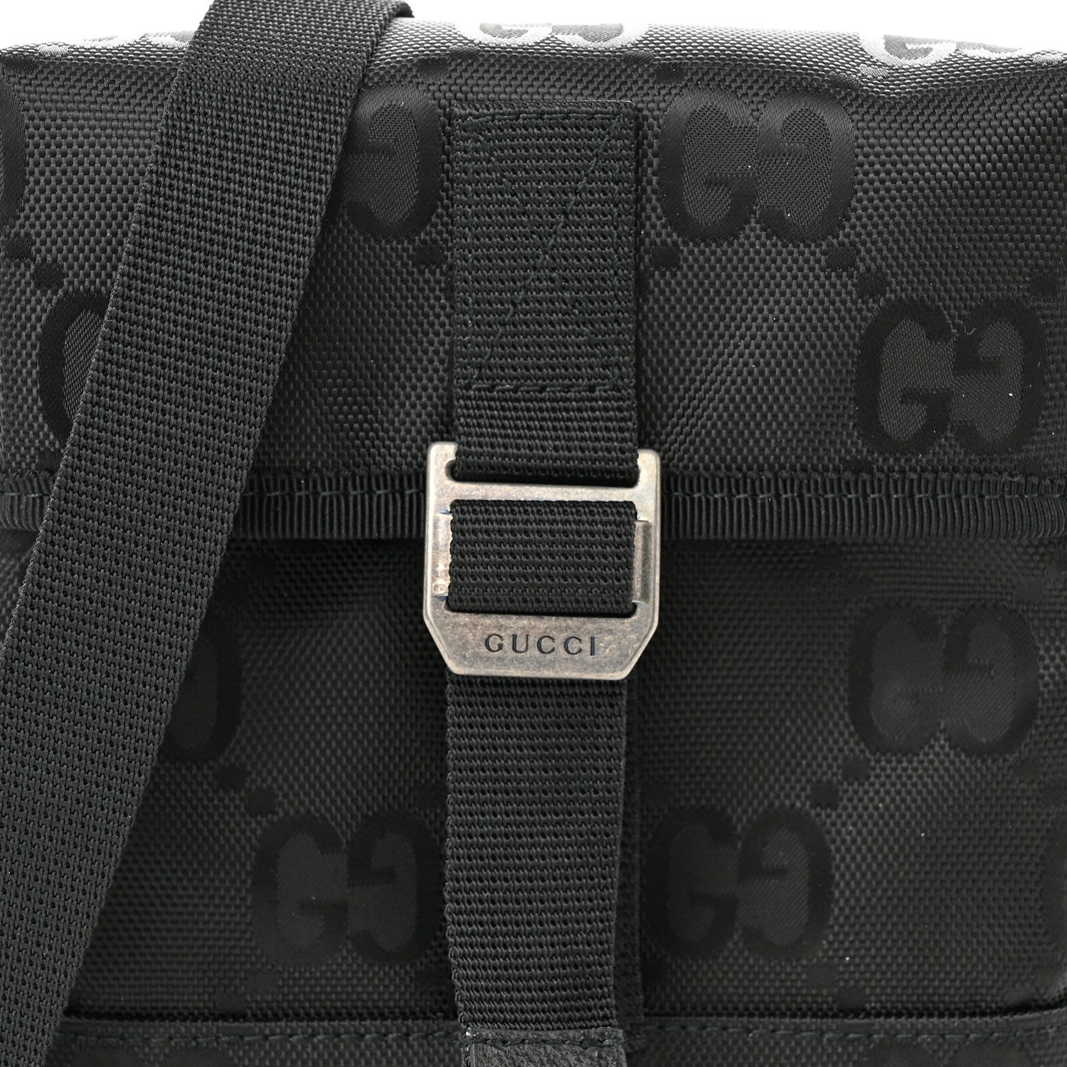 Gucci Econyl Nylon Monogram Off The Grid Messenger Bag Black 8 of 11