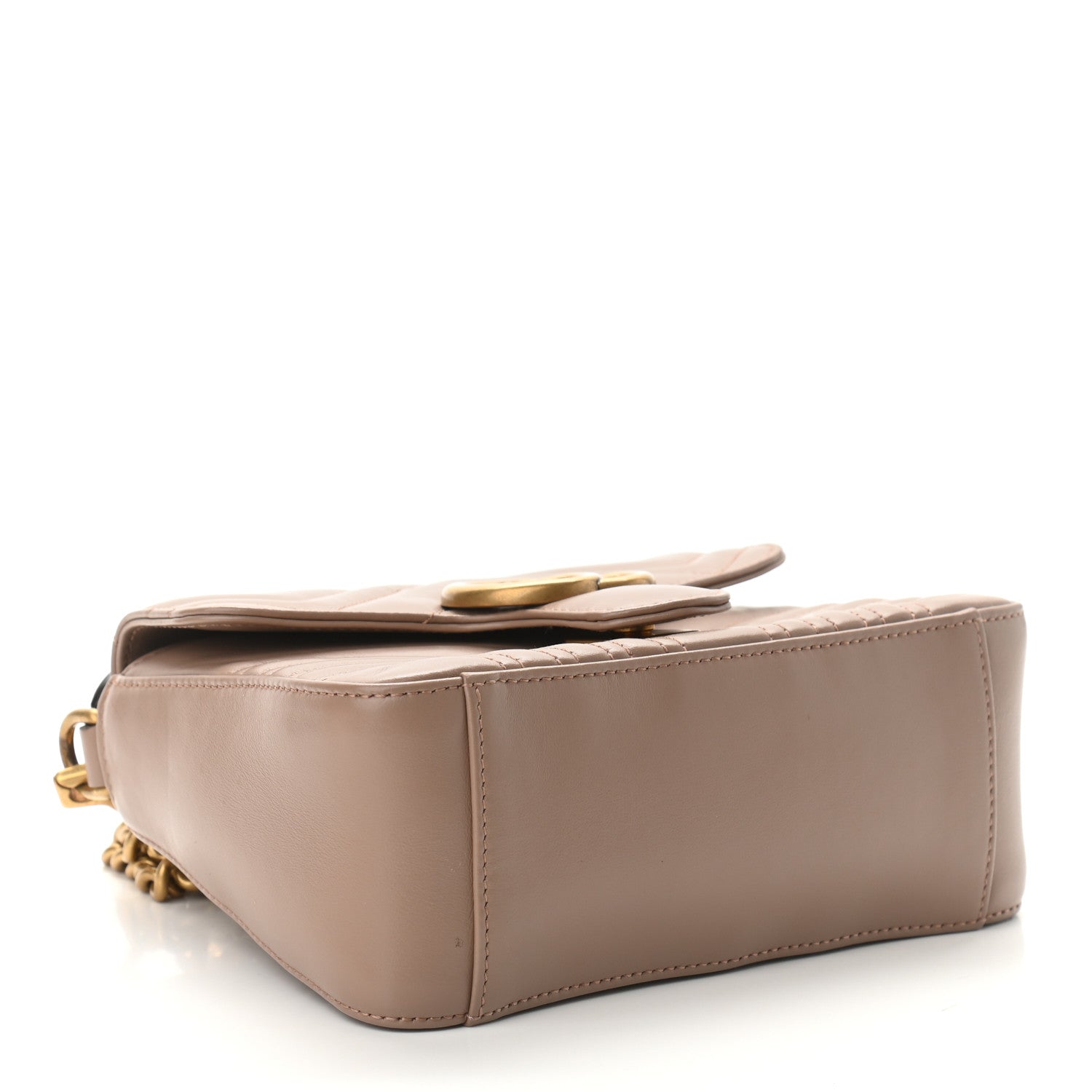 Gucci Calfskin Matelasse Mini GG Marmont Top Handle Shoulder Bag Porcelain Rose 4 of 10