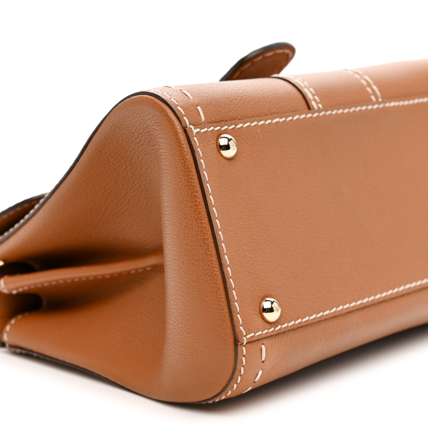 Delvaux Grained Rodeo Calfskin Surpique Mini Brillant Satchel Vegetal Ivory 10 of 11