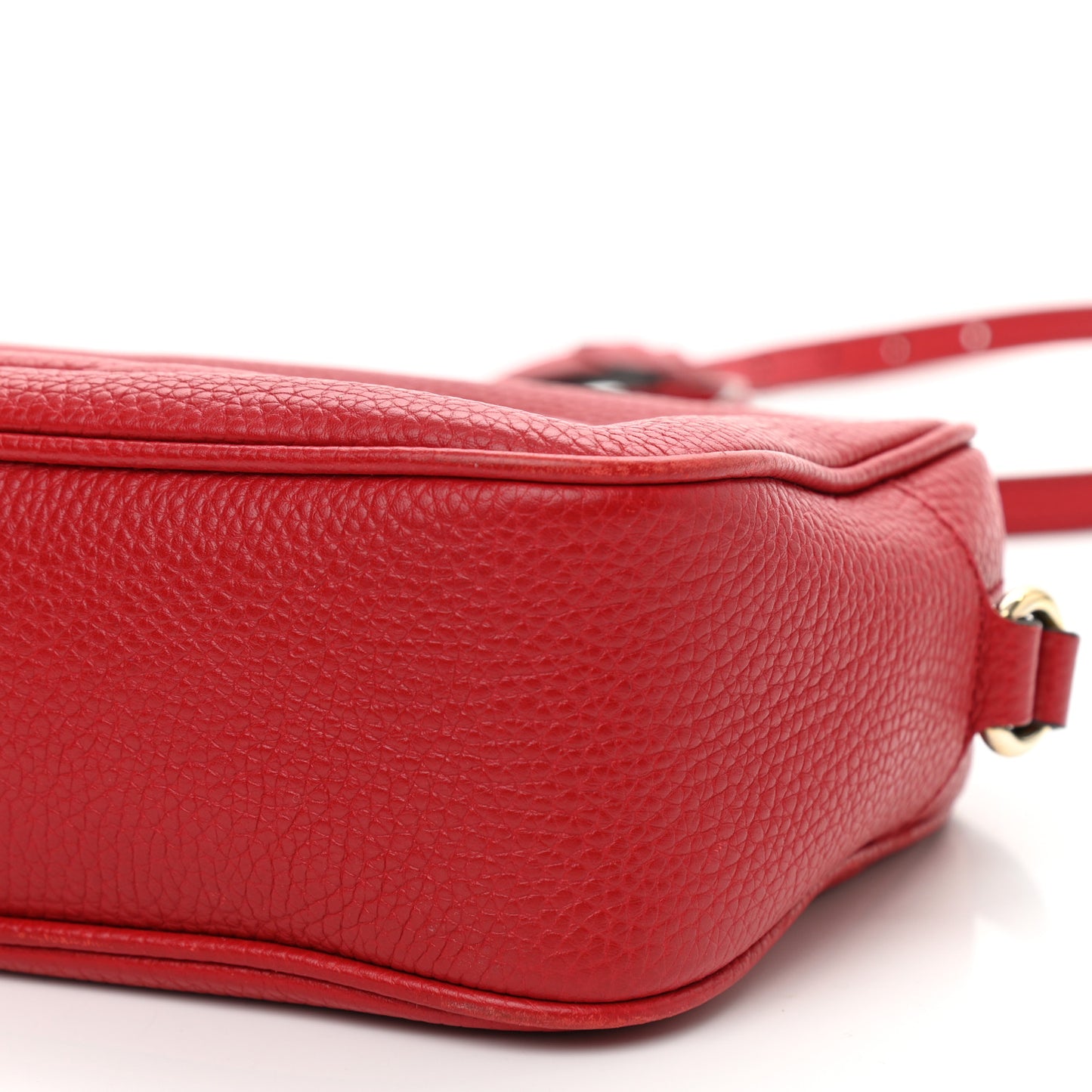 Pebbled Calfskin Small Soho Disco Bag Tabasco Red