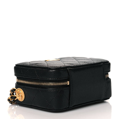 Chanel Caviar Quilted Twist Your Buttons Clutch With Chain Black 3 of 9