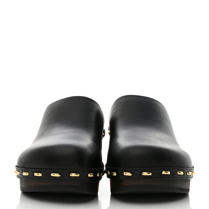 Fendi Vitello Baguette 25/60mm Clogs 37 Black 2 of 7