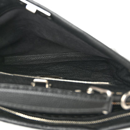 Fendi Cuoio Romano Selleria Studded Large Peekaboo Iconic Fit Satchel Black 6 of 13