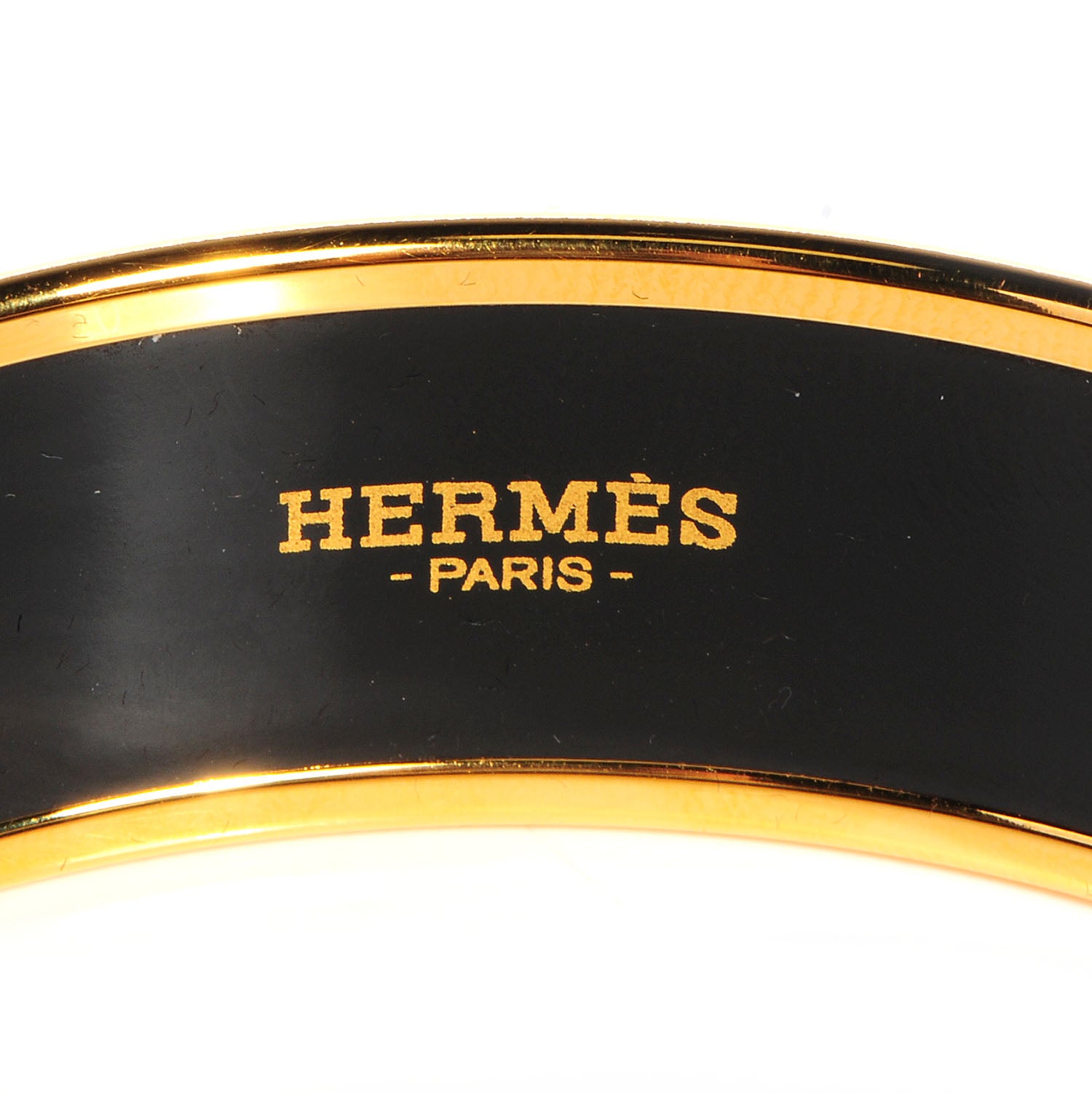 Hermes Enamel Printed Caleche Wide Bracelet 62 Orange 4 of 6