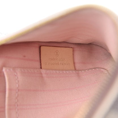 Louis Vuitton Damier Azur Neverfull MM GM Pochette Rose Ballerine 7 of 9