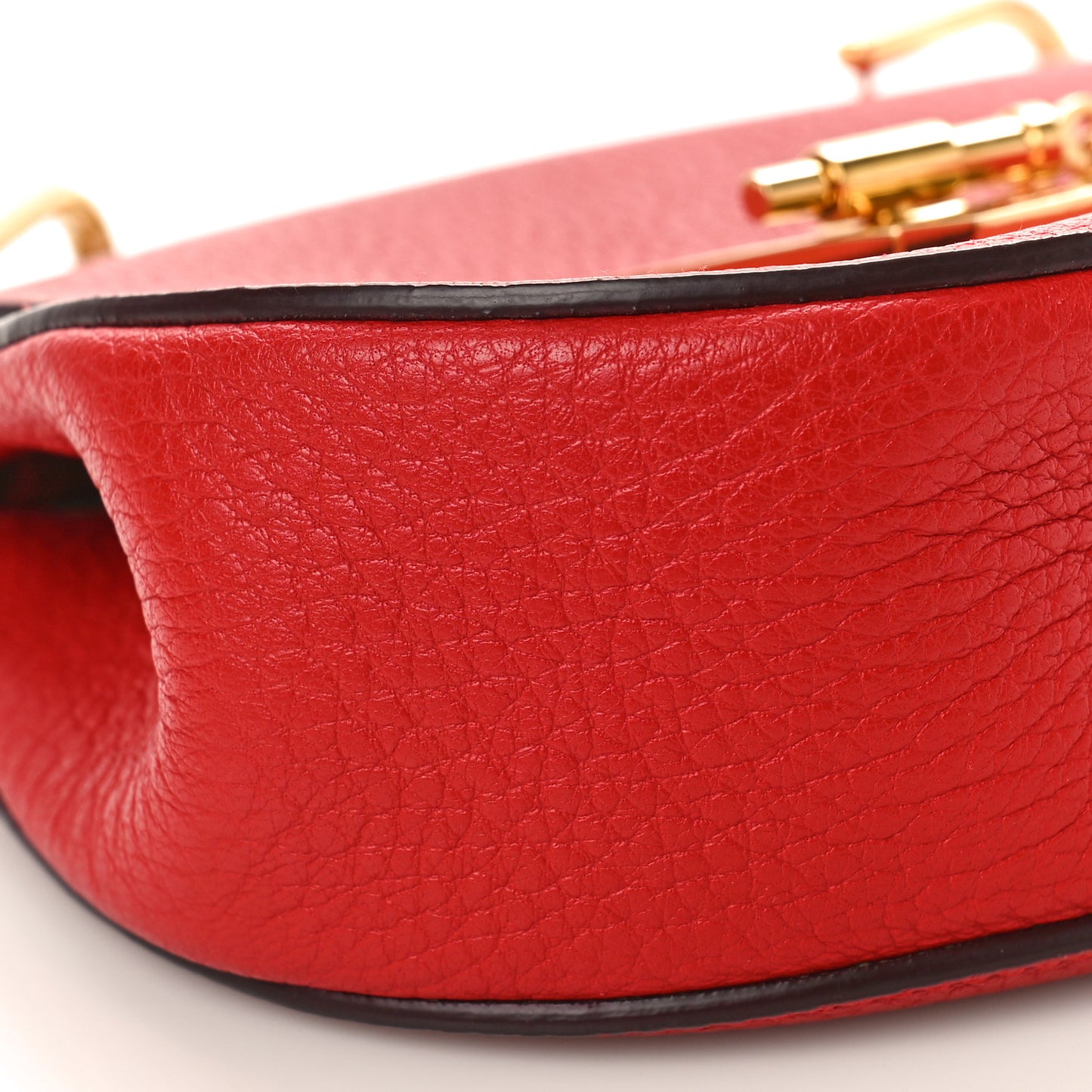Grained Lambskin Mini Drew Shoulder Bag Plaid Red