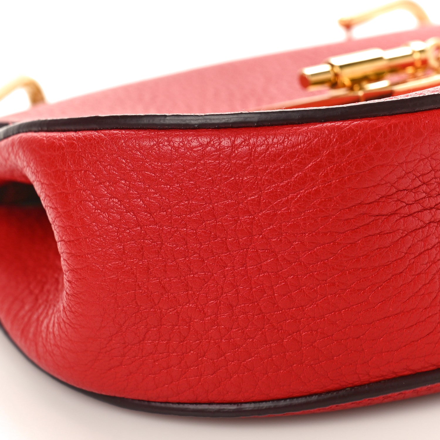 Chloe Grained Lambskin Mini Drew Shoulder Bag Plaid Red 8 of 9