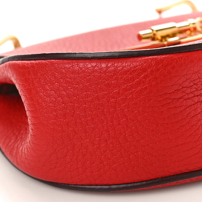 Chloe Grained Lambskin Mini Drew Shoulder Bag Plaid Red 8 of 9