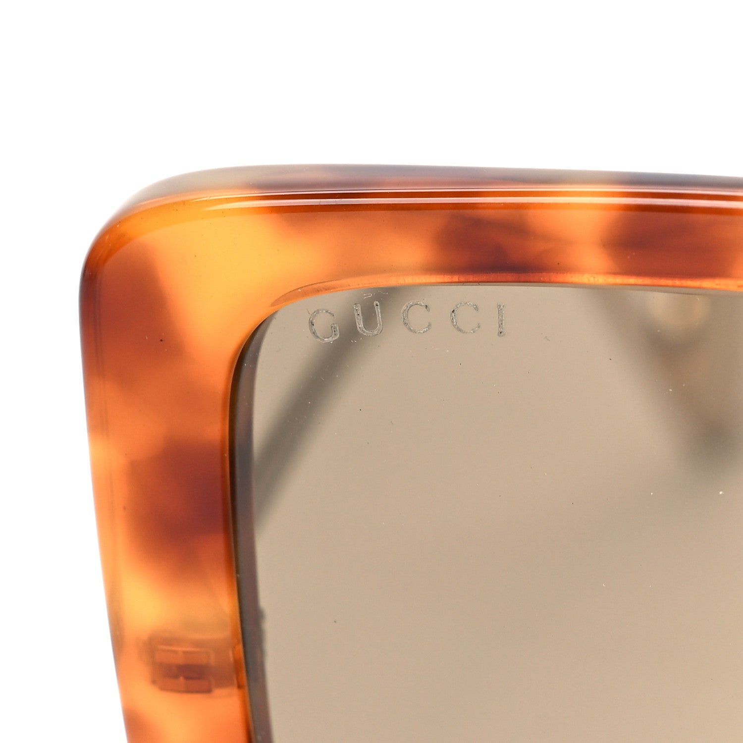 Gucci Acetate Oversize Square Frame GG0434S Sunglasses Havana Yellow 7 of 7